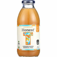 Honest Tea Tea - Organic - Glass Bottle - Ginger Oasis Herbal - 16 oz - case of 12