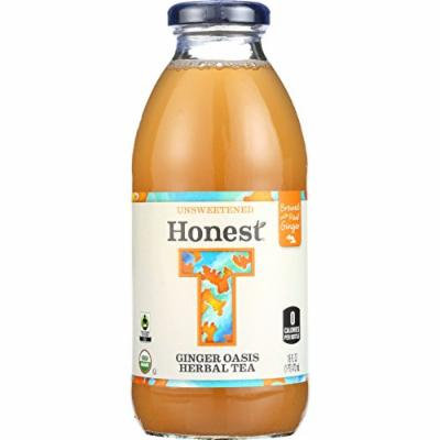 Honest Tea Tea - Organic - Glass Bottle - Ginger Oasis Herbal - 16 oz - case of 12