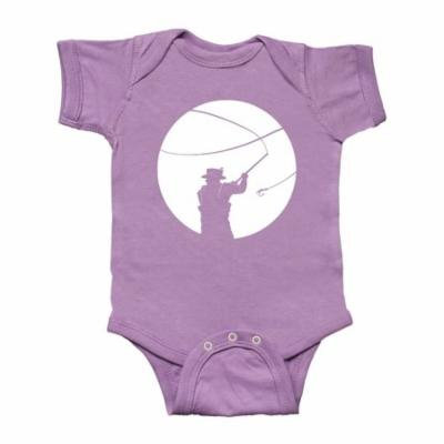 Fly Fishing silhouette Infant Creeper