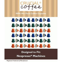 90 Coffee Capsules, The Morning Grind, Afternoon Hustle, & The Closer, Blend of Top South American Beans, Used in Most Nespresso Machines, by Think Crucial