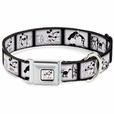 Dog Collar DYGK-Steamboat Willie Mickey Mouse Smiling Full Color White Pet Collar
