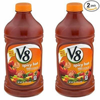 V8 Spicy Hot 100% Vegetable Juice, 64.0 FL OZ (Pack of 2)