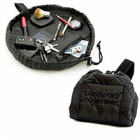Lay-n-Go Cosmo Cosmetic Bag 20'' Black Travel Organizer Make up Bag for Travel