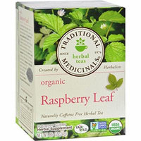 Traditional Medicinals Organic Raspberry Leaf Herbal Tea - 16 Tea Bags - Case of 6