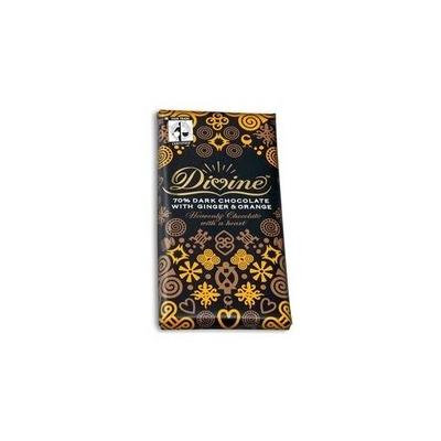 70% Dark Chocolate with Ginger and Orange 3.50 Ounces (Case of 10)