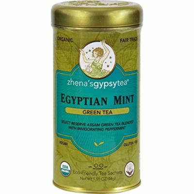 Zhena's Gypsy Tea Organic Egyptian Mint - Case of 6 - 22 Bags