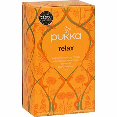 Pukka Herbal Teas Relax - Caffeine Free - Case of 6 - 20 Bags