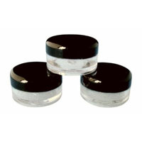 5ml Empty Plastic Cosmetic Jars x 10 CLEAR with BLACK Lids for Creams/Sample/Make-Up/Glitter Storage by Other