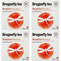 (4 PACK) - Dragonfly Tea - Breakfast Rooibos Tea | 40 Bag | 4 PACK BUNDLE
