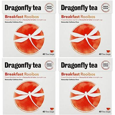 (4 PACK) - Dragonfly Tea - Breakfast Rooibos Tea | 40 Bag | 4 PACK BUNDLE
