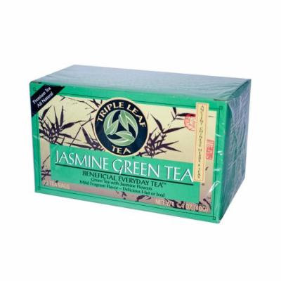 Triple Leaf Tea Jasmine Green Tea - 20 Tea Bags - Case of 6 - Gluten Free - Dairy Free - Yeast Free - Wheat Free -