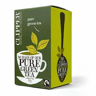 (4 PACK) - Clipper - Fairtrade Pure Green Tea | 50 Bag | 4 PACK BUNDLE