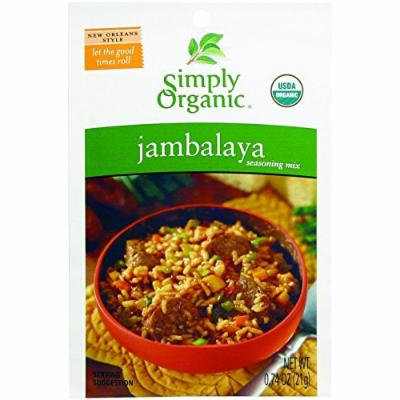 Simply Organic Seasoning Mix - Organic - Jambalaya - .74 oz - Case of 12 - 95%+ Organic - Gluten Free - Dairy Free - Yeast Free - Wheat Free - Vegan