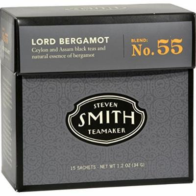 Smith Teamaker Black Tea - Lord Bergamot - Case of 6 - 15 Bags - Gluten Free - Dairy Free - Yeast Free - Wheat Free - Vegan