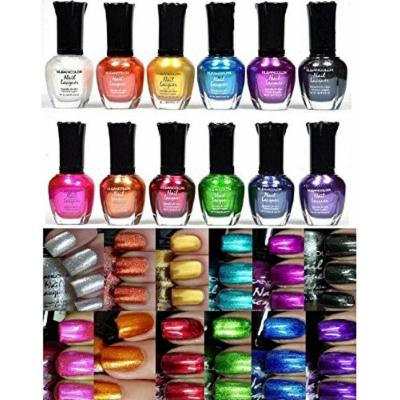 12 PCS New Kleancolor FULL SIZE METALLIC LOT Nail Polish Colors