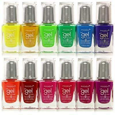 12pc Nabi Gel Nail Color Neon Nail Polish set of 12 color #NG15-80 by Nabi
