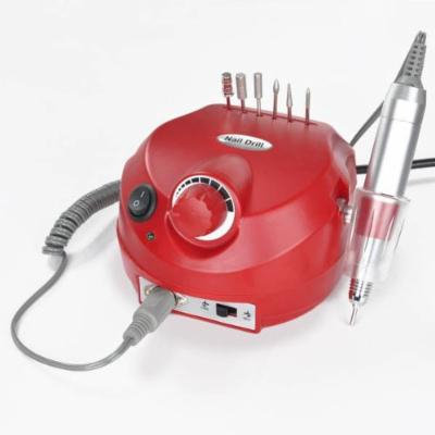 Professional Finger Toe Nail Manicure Pedicure Electric Power Drill File Machine Red w/ Kit Tools Accessories Hand-piece Cradle Foot Pedal Bits for Art Beauty Set Parlor Salon Shop Home Personal