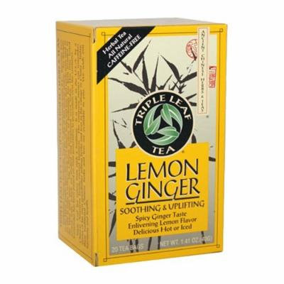 Triple Leaf Tea Ginger Tea-Bags, Lemon, 20 Count by Triple Leaf Tea