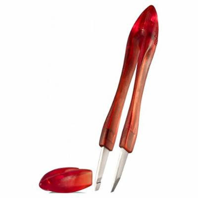 Rubis Switzerland Colani Red Slanted Tip Tweezer - R1K100RC