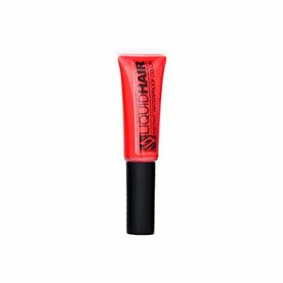 European Body Art LiquidHAIR Alcohol Based Hair Paint Liquid Makeup with Mascara Brush, Red