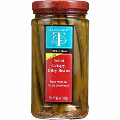Tillen Farms Beans - Pickled - Crispy Dilly - 12 oz - case of 6 - Gluten Free - Dairy Free - Yeast Free - Wheat Free-
