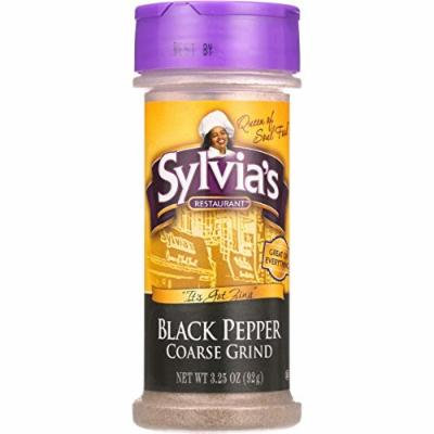 Sylvias Black Pepper - Coarse Ground - 3.25 oz - case of 12 -