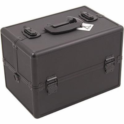 HIKER Makeup Artist Case HK3301 Professional Cosmetic Organizer, 4 Trays, Adjustable Dividers, Locking with Shoulder Strap, Black Dot by Hiker