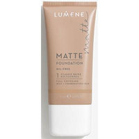 Lumene Matt Control Oil Free Foundation for Oily and Combination Skin Full Coverage with Arctic Cloudberry 30 ml / 1.0 Fl.Oz. (1 Classic Beige)