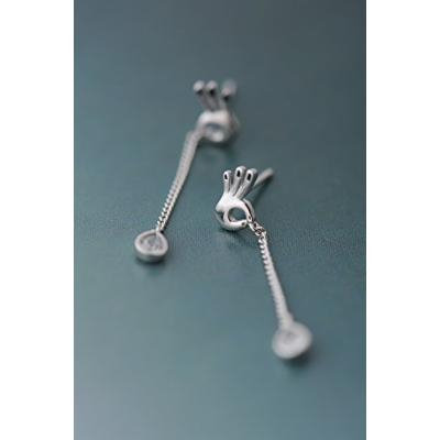 Generic Mrs._Shen_925_ silver earrings ,_Japan_and ROK_creative_styling_long,_K-su_ earrings Earring eardrop girls_accessories