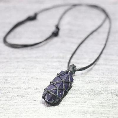 Generic Blue_ star _gravel_ crystal _clear_covert_fish_ pendant necklace clavicle chain _line