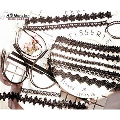 Generic neckband neck collar women girl _tide_ neck chain necklace pendant Korea clavicle short black lace _k