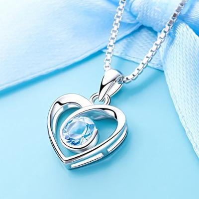 Generic The_ new Korean jewelry Korean _smooth_ love _for_life,_ love _constellation_exaggerated_ love _the_delicate_ Rhinestone necklace pendant