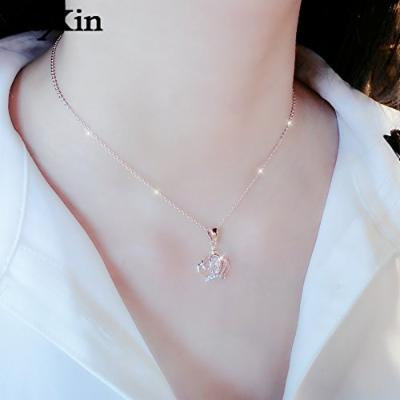 Generic 2018 popular _trend_s 999 _pure_ love pendant necklace women girl _roses_send_ women girl clavicle chain