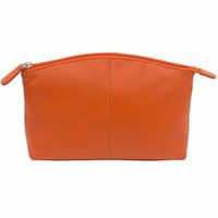 Large Leather Cosmetic Make-up Case (Orange)