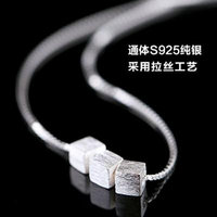 Generic 2018 Valentine's Day pendant necklace women girl birthday _minimalist_trend_ temperament Korean _version_of_ s925 sterling new fashion
