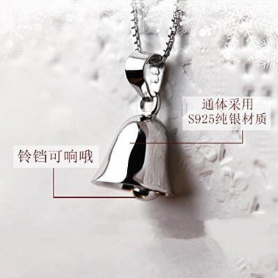 Generic 21_ lovely bell jewelry clavicle short _paragraph_ women girl new _business_ sterling silver necklace pendant fine Cute fashion