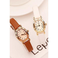 Generic clearing-ri,_ leather retro _keg_ watch