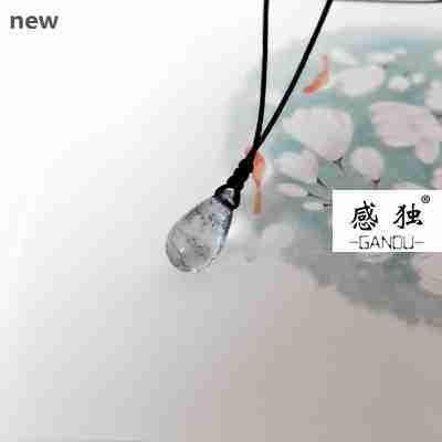Generic _Muzhu_Cancer_elderly_ black pearl little girl _is_old_ silver _opal_ necklace pendant heart beat_fresh_clouds
