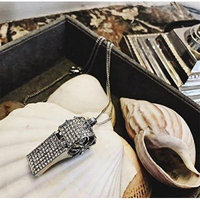 Generic _with_ stylish _red_snake_to_break_the_dull_sense_of_ autumn _sparkling_ diamond _whistle_ pendant necklace