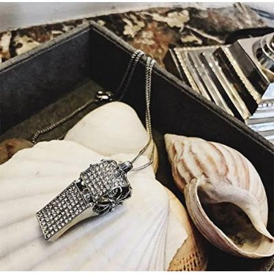 Generic _with_ stylish _red_snake_to_break_the_dull_sense_of_ autumn _sparkling_ diamond _whistle_ pendant necklace