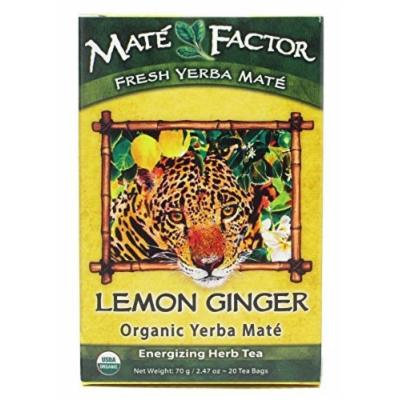 Organic Yerba Mat?, Lemon Ginger, 20 Tea Bags, 2.47 oz (70 g) by The Mate Factor