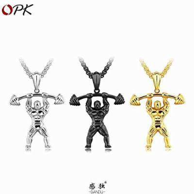 Generic accessories retro lettering Europe _and_muscle_fitness_product_ pendants men man boy _strong_weightlifting_bodybuilding_disabilities_ fashion necklace pendant steel