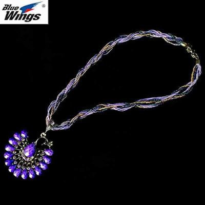 Generic 2018 European _and_ American retro _Yunnan_national_wind_ color Peacock necklace pendant short sweater chain ornaments _funds_approved_Tanabata_ gift