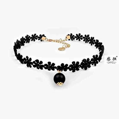 Generic Simple_ flower necklace pendant _with_ star _Chen_Qiaoen_Duolei_Si_ clavicle neck chain jewelry _influx_of_ women _sexy_red_ neckband _