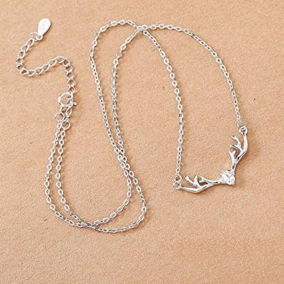 Generic Valentine's gift necklace pendant temperament fashion simple _literary_ s925 sterling silver chain clavicle Korean _version
