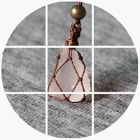 Generic Cicada_ original Natural _ice_kinds_of_ pink crystal Rhinestone necklace pendant retro sweater long _section_of_ women girl spring _and_ summer gift