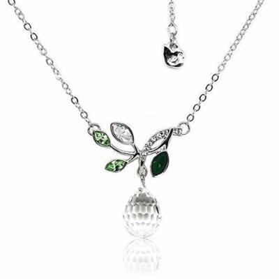 Generic Austrian_ crystal necklace pendant Korean women girl _olive_ green _Ying_dream_ girls short _paragraph_ clavicle _992_667