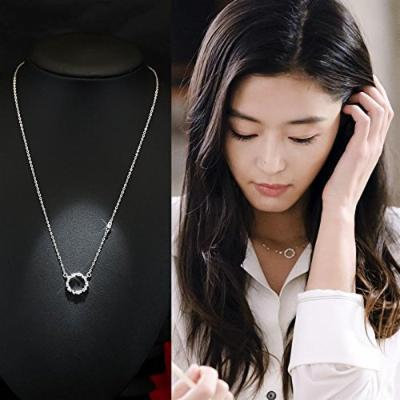 Generic s925 silver lovely strawberry pendant necklace women girl chain clavicle simple sweet Korean students _tide_ fashion birthday
