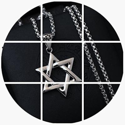 Generic Japan_and_South_ Korea simple _hexagram_ jewelry pendant necklace Ms. men man boy _and_I'm_a_singer_Zhang_Jie_Lu_Han_Wu_Yifan_same_paragraph