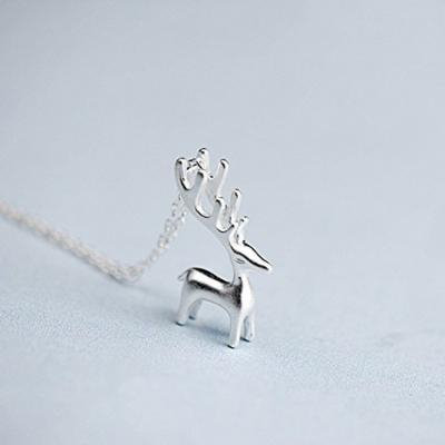 Generic Wealth_/_Health_/_Fluke_queen_Nanjixianweng_horse_ White _Deer_ silver necklace pendant 925 _|_woman